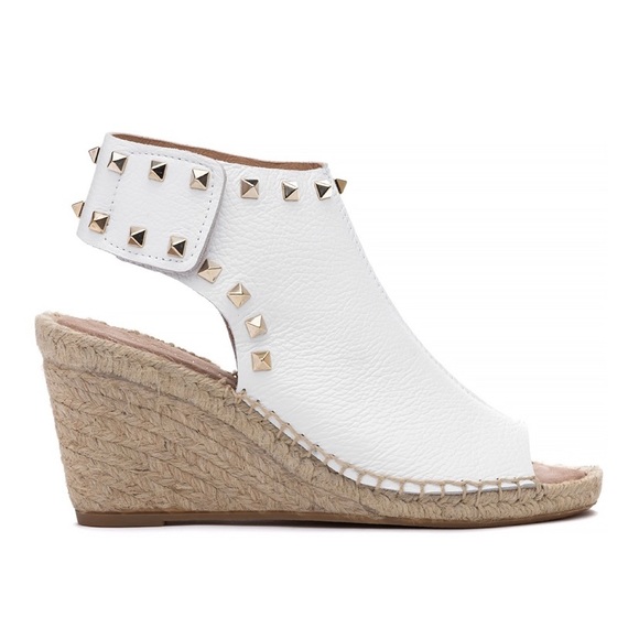 275 Central white espadrille wedge with Rockstuds - Picture 2 of 11
